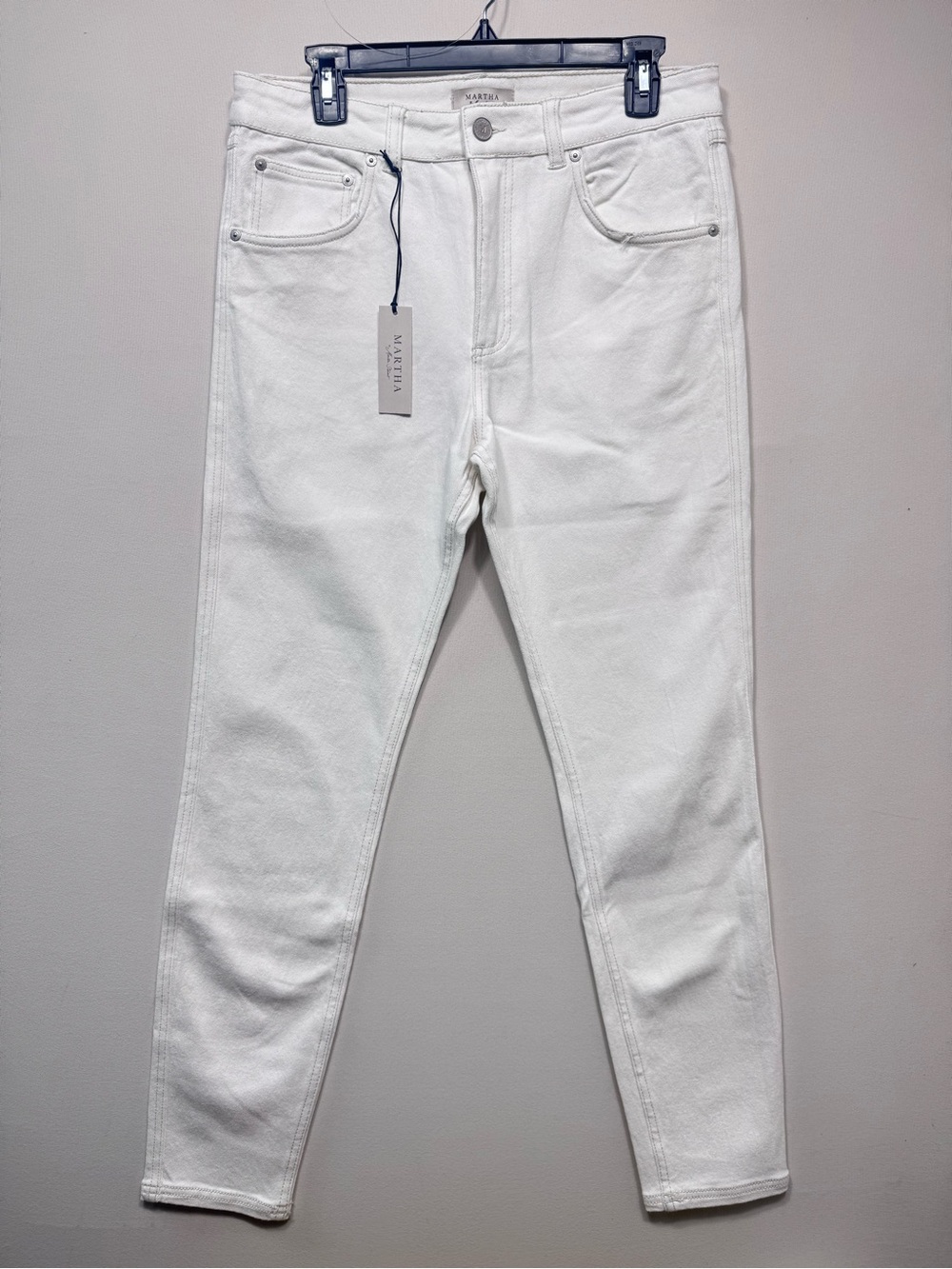 Martha Stewart White mid rise Skinny Jeans -vanilla bean nwt